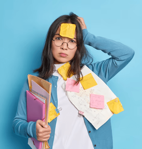 Student studying