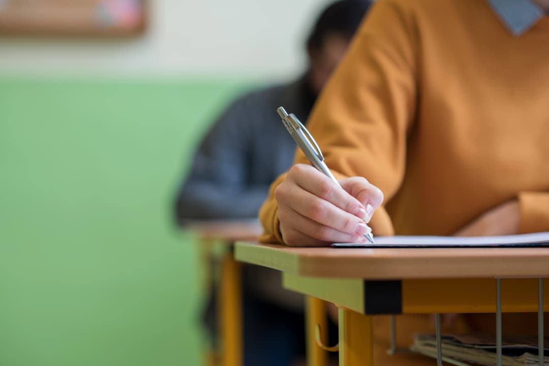 Student studying
